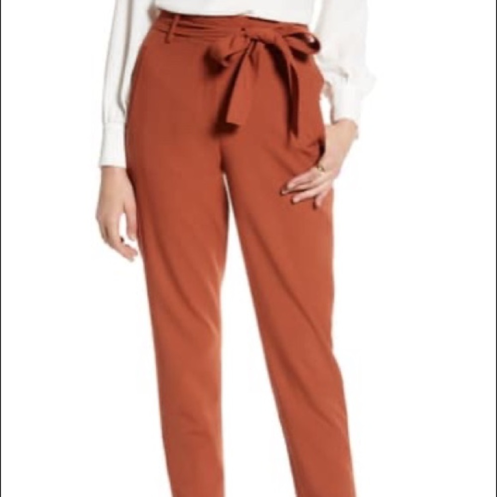 HALOGEN BROWN SPICE STRAIGHT LEG PANT